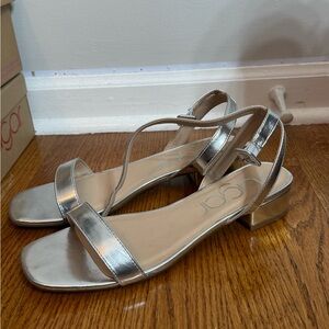 Sugar Silver Strappy Heels